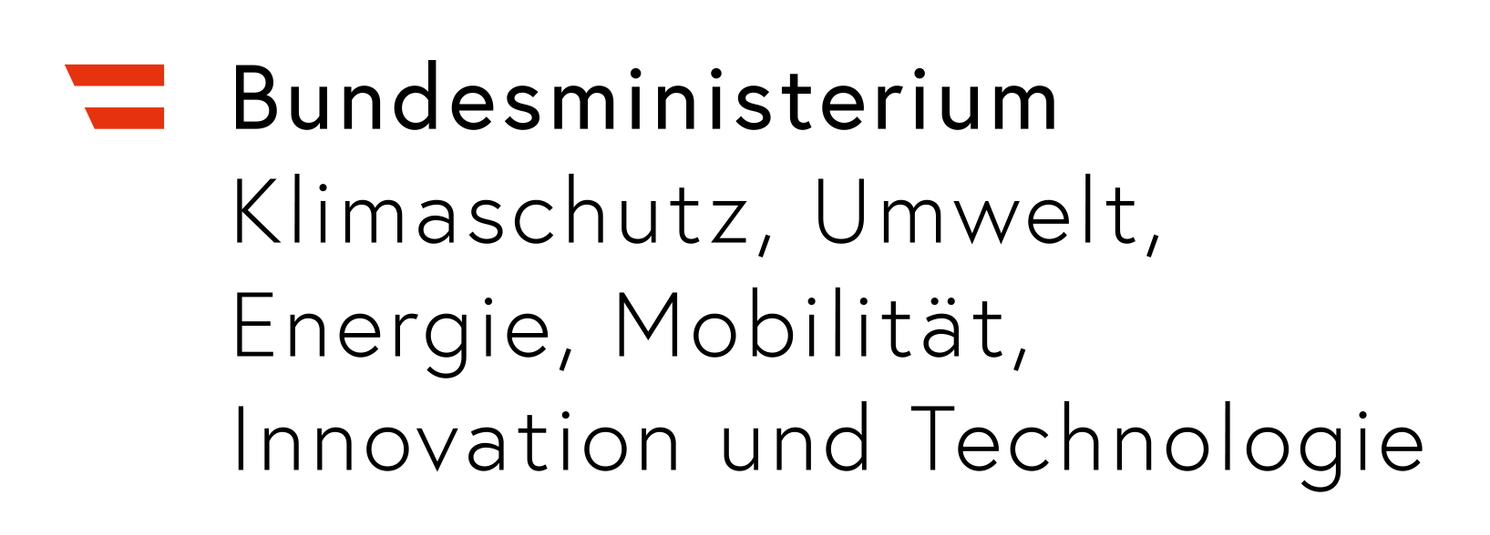 Logo Bundesministerium Klimaschutz, Umwelt, Energie, Mobilität, Innovation und Technologie